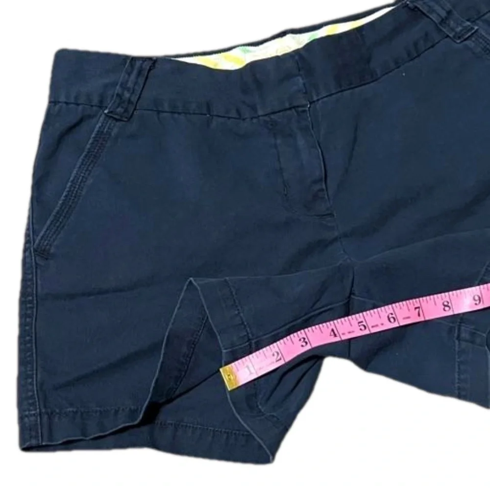 J Crew Weathered Chino Classic Twill City Fit Cotton Navy Shorts Women Size 10